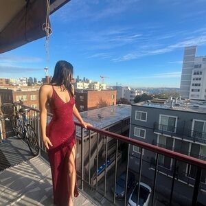 Elegant Red Evening Gown